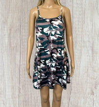 Load image into Gallery viewer, Camouflage dress with spaghetti straps
