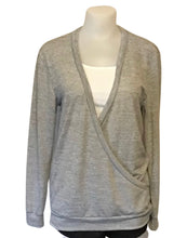 Load image into Gallery viewer, Crossed over front long sleeve lightweight sweater
