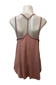 Dusty rose tank top with straps