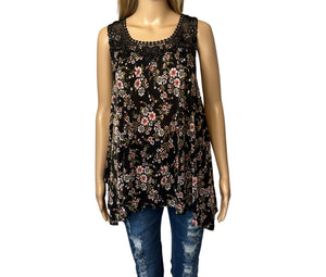 Loose flowy top with upper lace