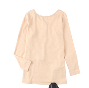 Apricot racerback long sleeve top