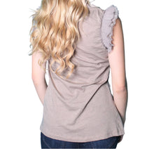 Load image into Gallery viewer, Khaki short sleeve top with mesh sleeve
